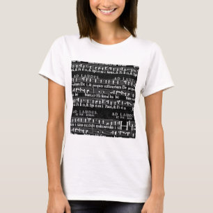 Camiseta notas musicales gruesas