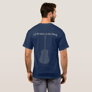 Camiseta Notas Musicales Guitar Dejar Que La Música Haga La