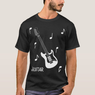 Camiseta Notas musicales guitarra eléctrica