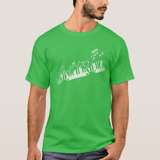Camiseta Notas musicales Instrumento pianista Idea Piano
