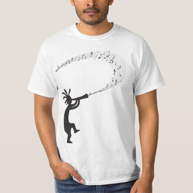 Camiseta Notas musicales Kokopelli Native American T-Shirt (Anverso)