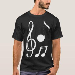 Camiseta Notas Musicales Música Clef Guitar Piano Tee Gráfi