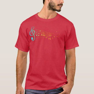 Camiseta Notas musicales Noche papá amigo