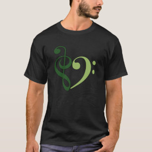 Camiseta Notas Musicales Ondeantes Pentagrama Bosque y Musg