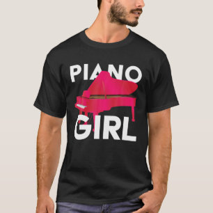 Camiseta Notas musicales Piano Chica Piano Keyboard Pianist