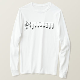 Camiseta Notas musicales te deseamos un dulce navidad