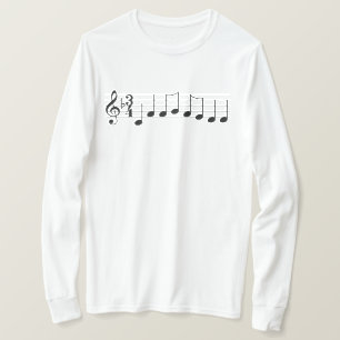 Camiseta Notas musicales te deseamos un dulce navidad