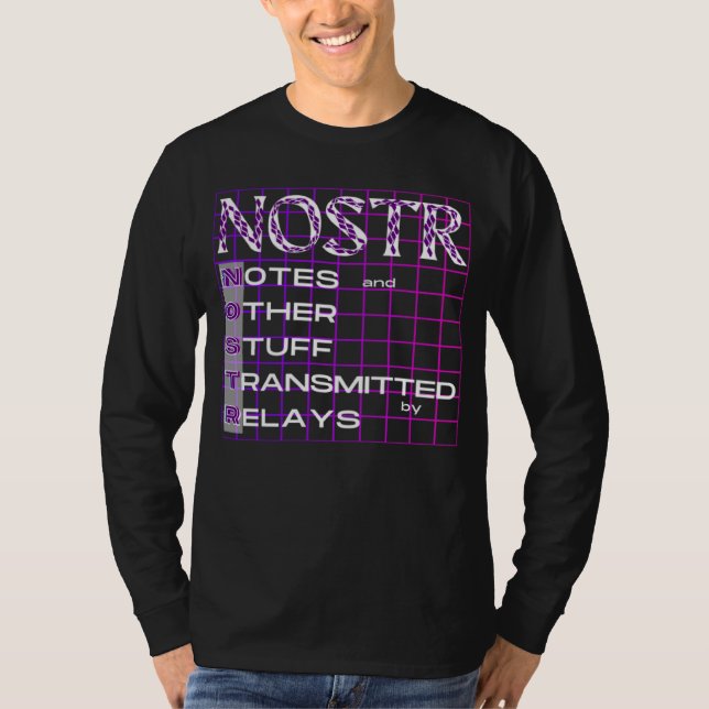 Camiseta Notas NOSTR y otras cosas transmitidas por relevos (Anverso)