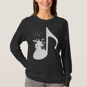 Camiseta Note Birds Drummer Design