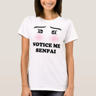 Camiseta Nóteme chica de ruborización Kawaii Manga del
