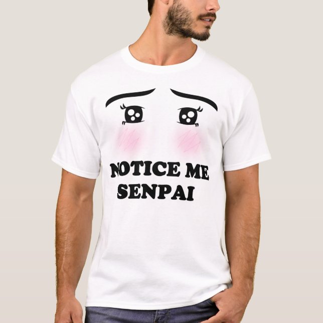 Camiseta Nóteme chica de ruborización Kawaii Manga del (Anverso)