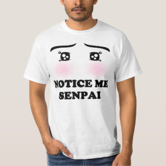 Camiseta Nóteme chica de ruborización Kawaii Manga del