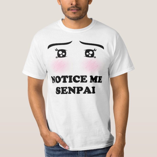 Camiseta Nóteme chica de ruborización Kawaii Manga del (Anverso)