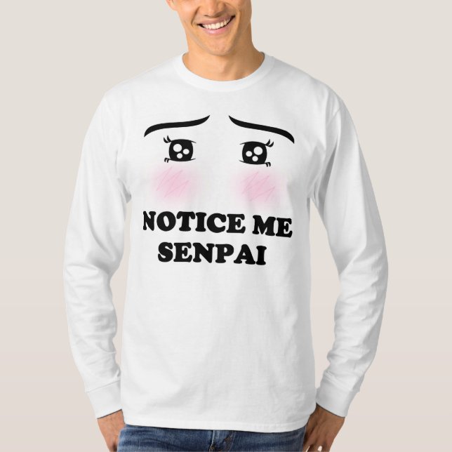 Camiseta Nóteme chica de ruborización Kawaii Manga del (Anverso)