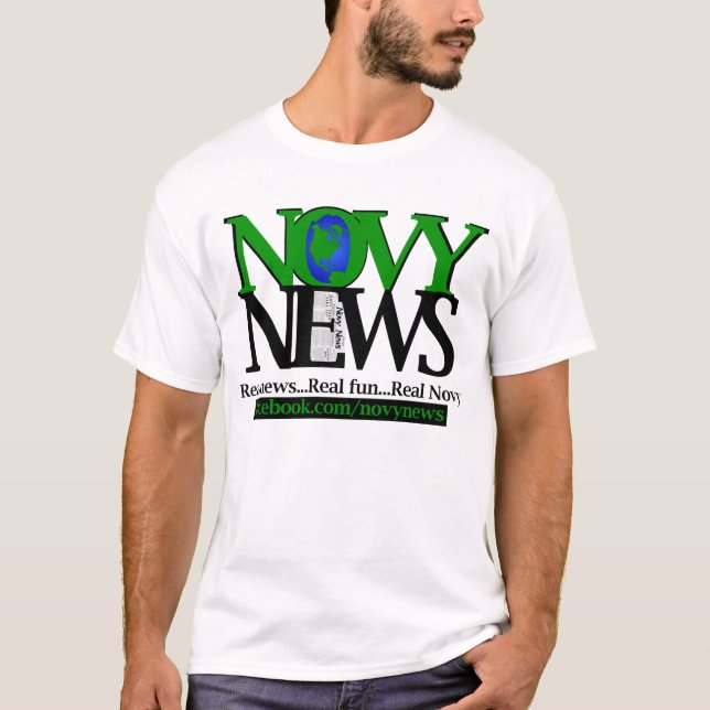 Camiseta Noticias básicas de Novy de los hombres (Anverso)
