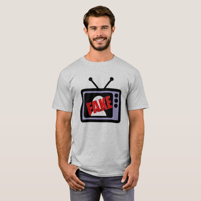 Camiseta Noticias falsas - medios de la corriente principal (Anverso completo)