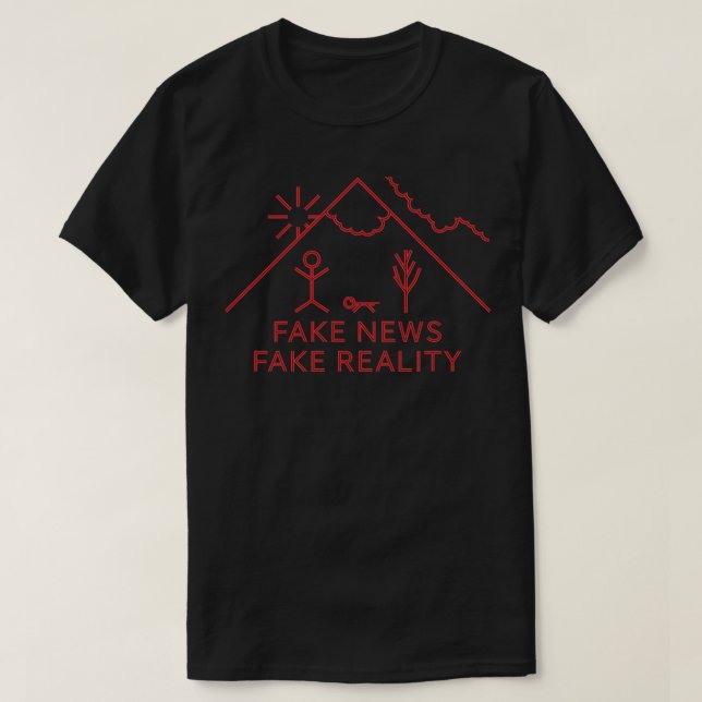 Camiseta Noticias falsas Realidad falsa (Diseño del anverso)