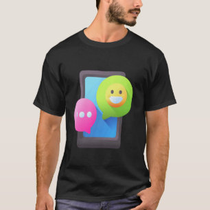 Camiseta Notificación de texto de mensaje de teléfono móvil