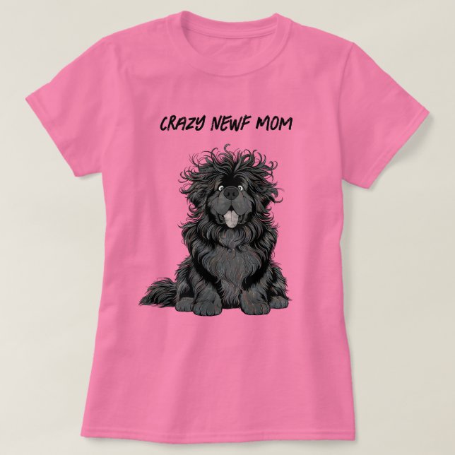 Camiseta Notta Bear Crazy Newf Mom (Diseño del anverso)