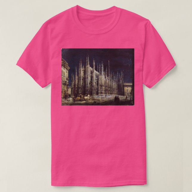 Camiseta Notturno di Piazza del Duomo a Milano por Angelo I (Diseño del anverso)
