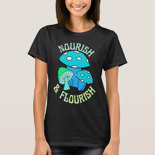 Camiseta Nourish & Flourish Trippy Psychedelic Aesthetic Mu (Anverso)
