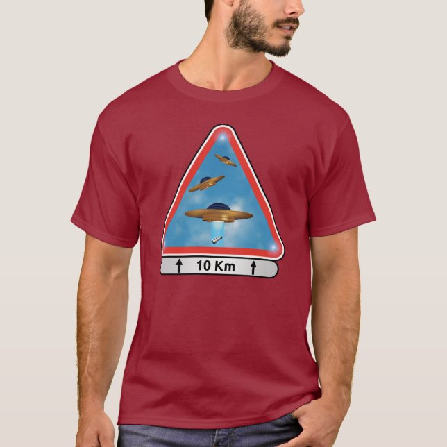 CAMISETA NOUVEAU PANNEAU DE SIGNALISATION OVNI (Anverso)