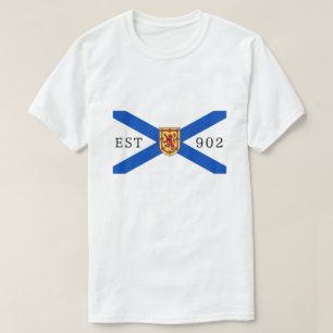 Camiseta Nova Scotia shirt nova scotia 902 bandera Editable
