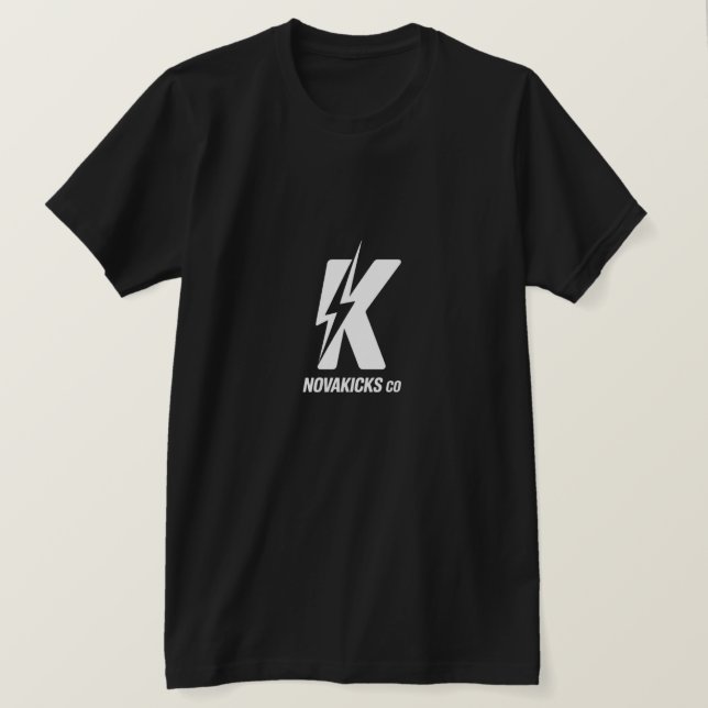 Camiseta Novakicks Co Logotipo de Rayo Relámpago  (Anverso del diseño)