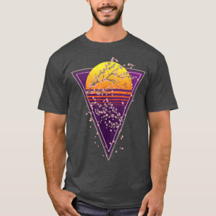 Camiseta Novecientos años Art Japan Sakura Flor Vaporwave C