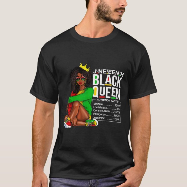 Camiseta Novecientos hechos nutricionales de la Reina Negra (Anverso)