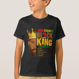 Camiseta Novecientos hechos nutricionales del Rey Negro Org