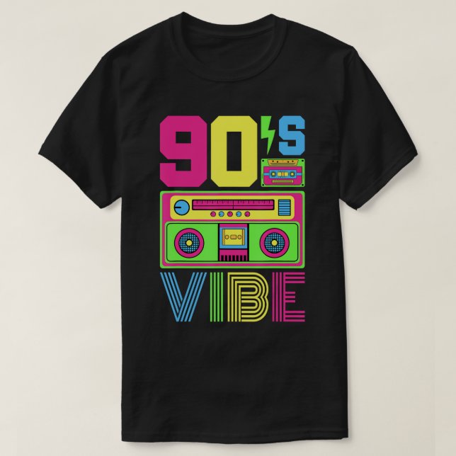 Camiseta Novecientos Vibe 1990 Estilo Moda 90 Juego de tema (Diseño del anverso)