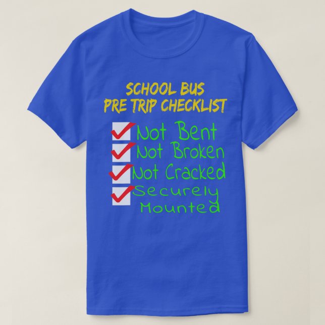 Camiseta Novedad CDL Bus Driver Pre-Trip Trucking (Diseño del anverso)