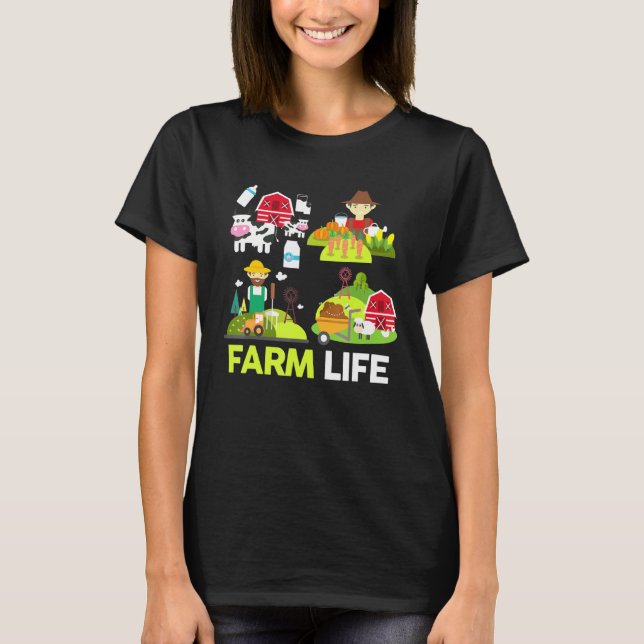 Camiseta Novedad de animales de la leche de cerdo de gallin (Anverso)