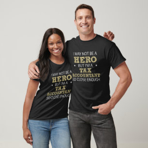 Camiseta Novedad de humor héroe de contabilidad tributaria
