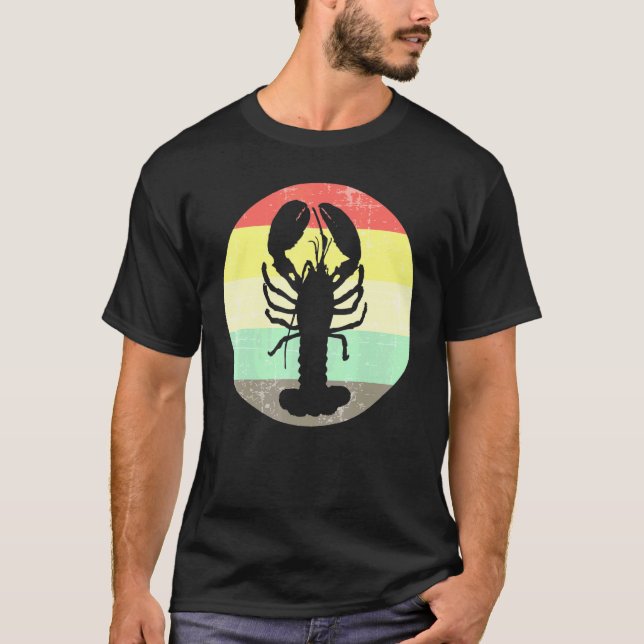 Camiseta Novedad de langosta retro Cajun Crayfish Crawfish  (Anverso)