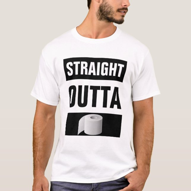 Camiseta Novedad de papel de inodoro directo (Anverso)