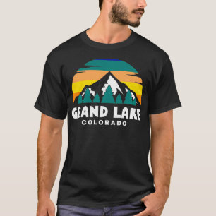 Camiseta Novedad de senderismo retro de Grand Lake CO Mount