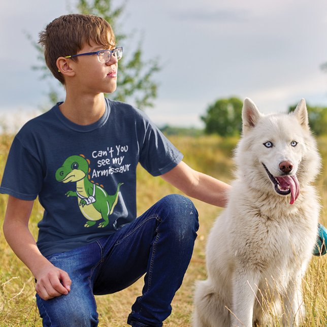 Camiseta Novedad de simpatía por el brazo roto de dinosauri (Subido por el creador)