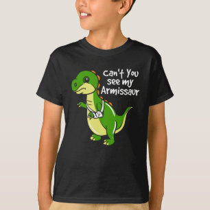 Camiseta Novedad de simpatía por el brazo roto de dinosauri