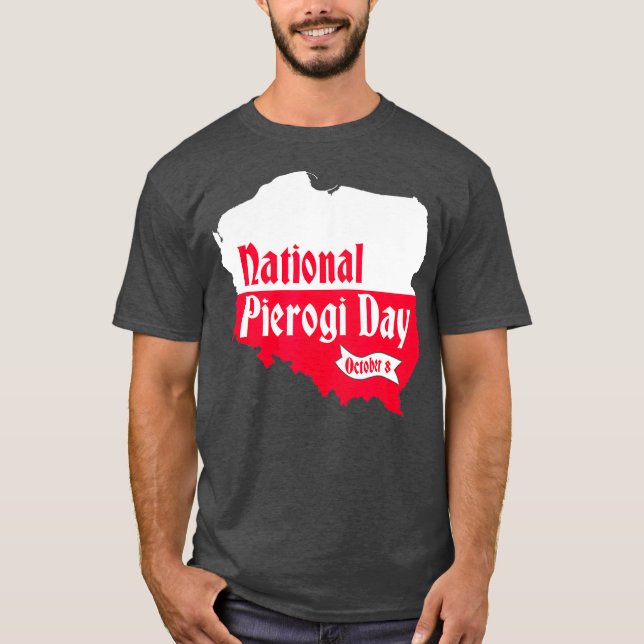 Camiseta Novedad del Día Nacional del Pierogi Dumpling Pola (Anverso)