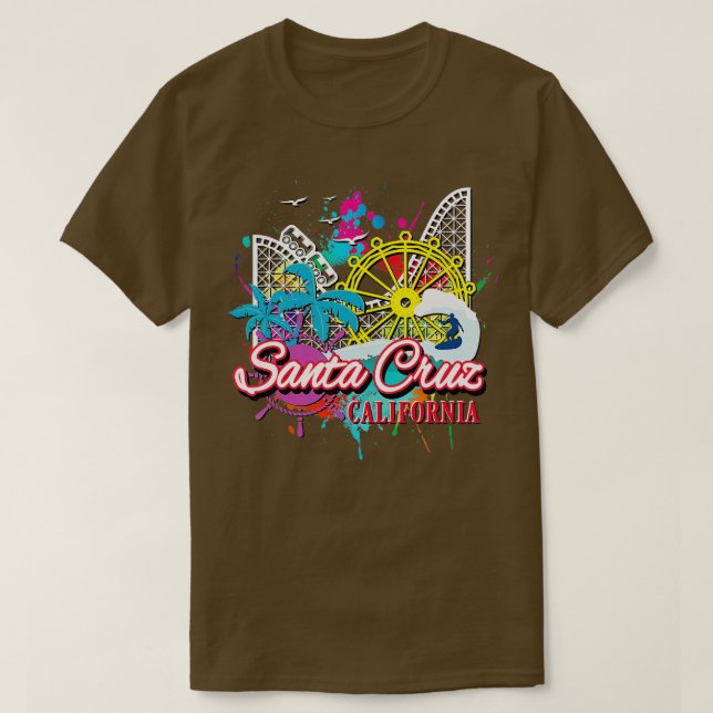 Camiseta Novedad del parque de atracciones Santa Cruz Calif (Diseño del anverso)