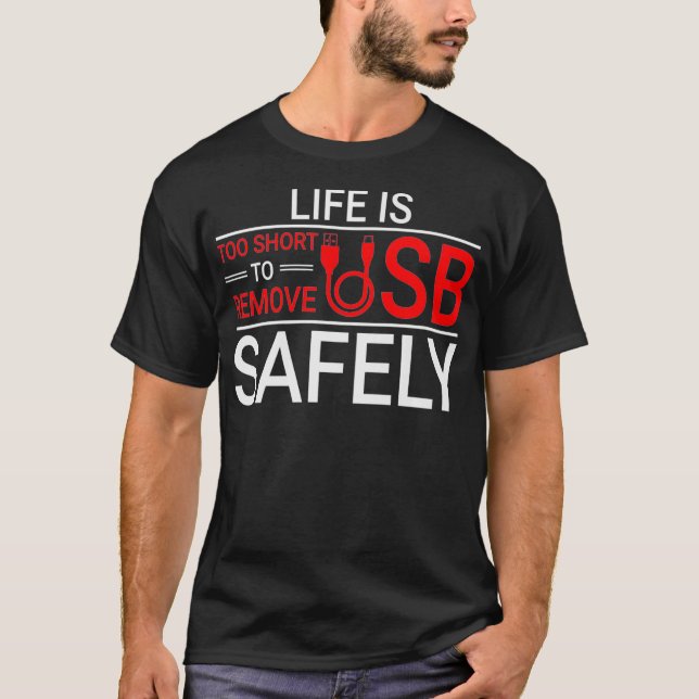 Camiseta Novedad del programador de codificación Eliminar U (Anverso)
