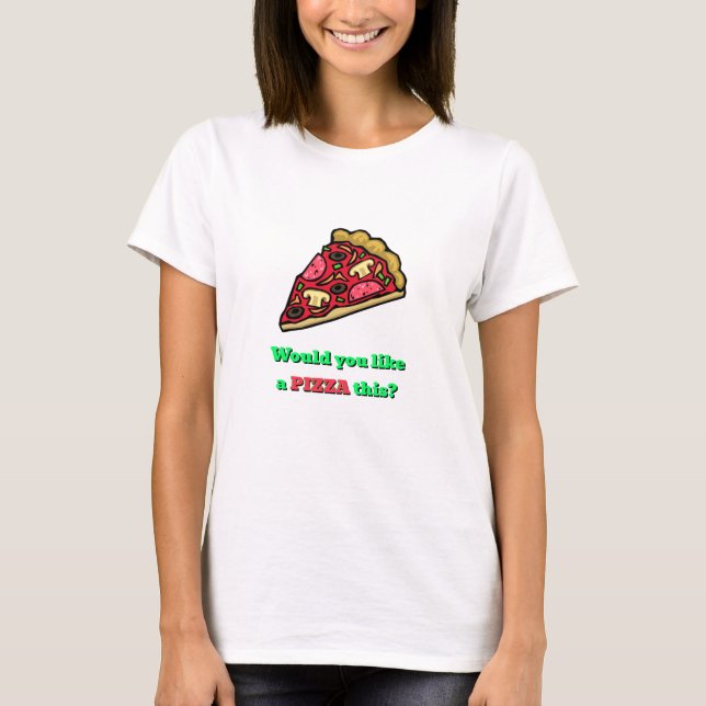 Camiseta Novedad divertida A PIZZA ESTE Regalo Navidad (Anverso)