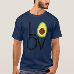 Camiseta Novedad divertida aguacate amor gráfico gracioso v