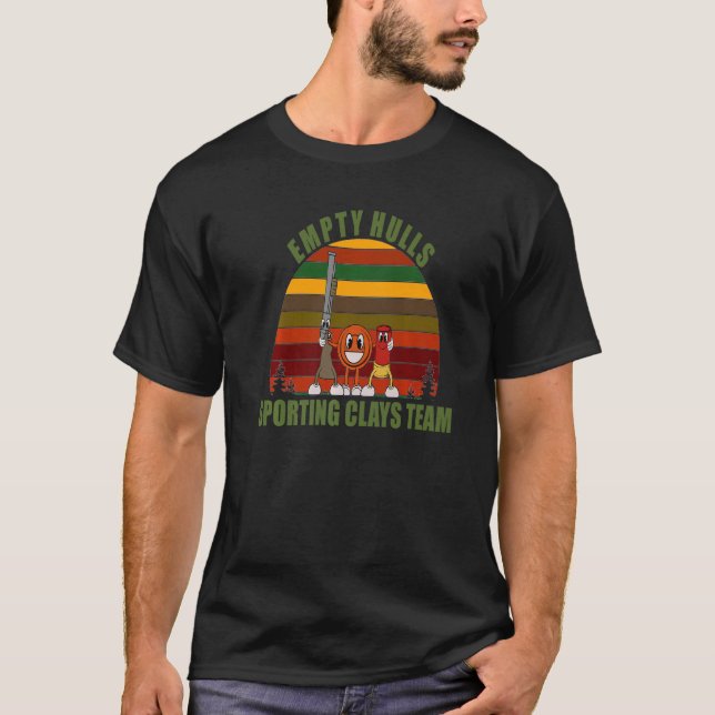 Camiseta Novedad divertida Clay Pigeon Equipo Vacío Hulls S (Anverso)