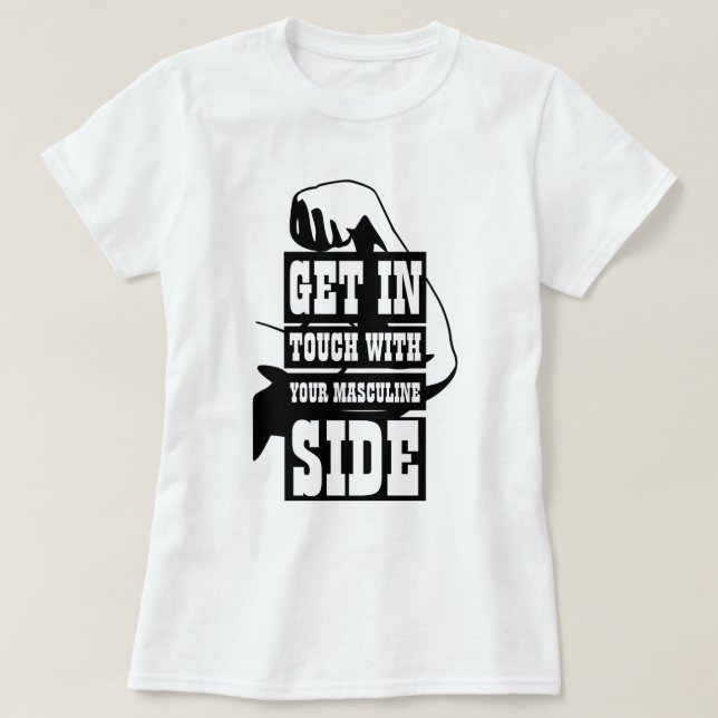 Camiseta Novedad divertida de la mano de obra de las mujere (Diseño del anverso)