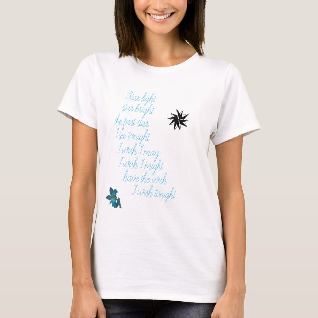 Camiseta Novedad divertida de las mujeres WISH STAR LIGHT S (Anverso)