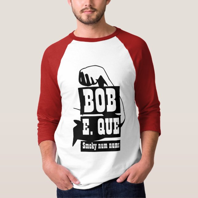 Camiseta Novedad divertida para hombres asador Gear BOB E Q (Anverso)