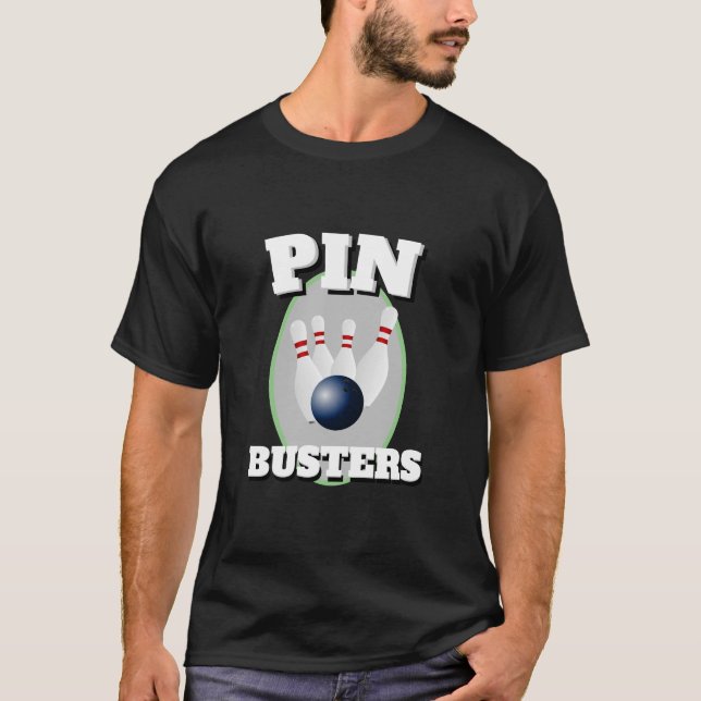 Camiseta Novedad divertida para hombres BUSTERS de boliche (Anverso)